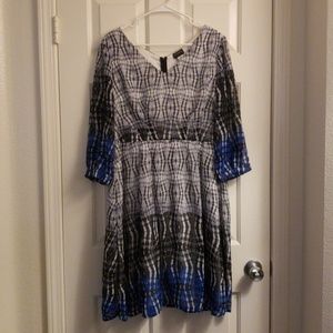 Plus size tie dye dress
